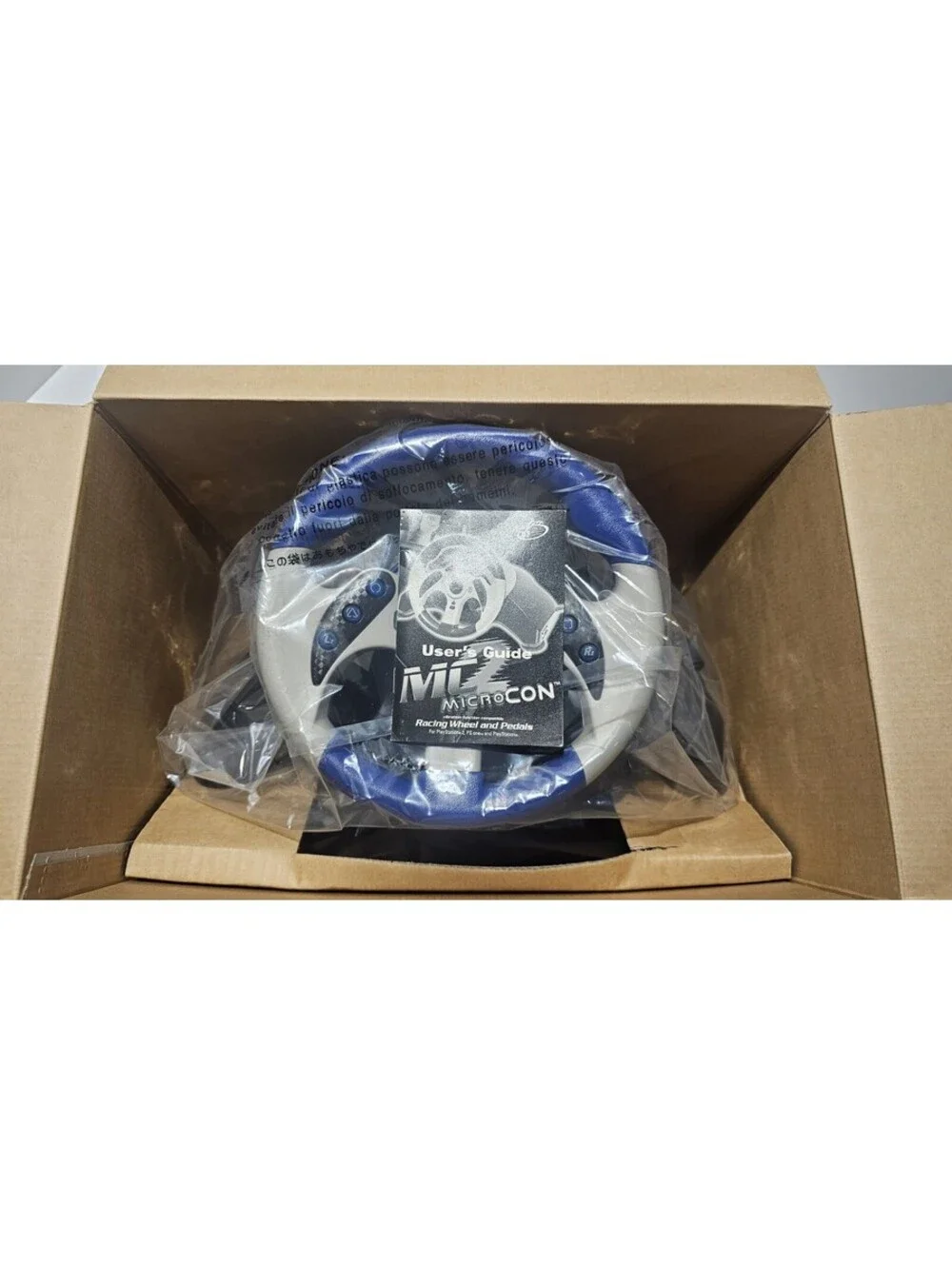 Mad Catz MC2 MicroCON Racing Wheel & Pedals Sony PlayStation 2 PS2 Open Box Comp